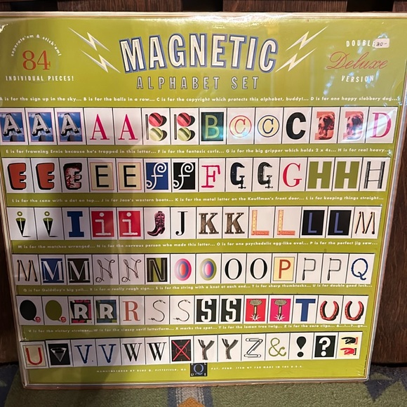 🎄 Great stocking stuffer 🤩 84 piece magnetic alphabet set 🎄 - Picture 1 of 9